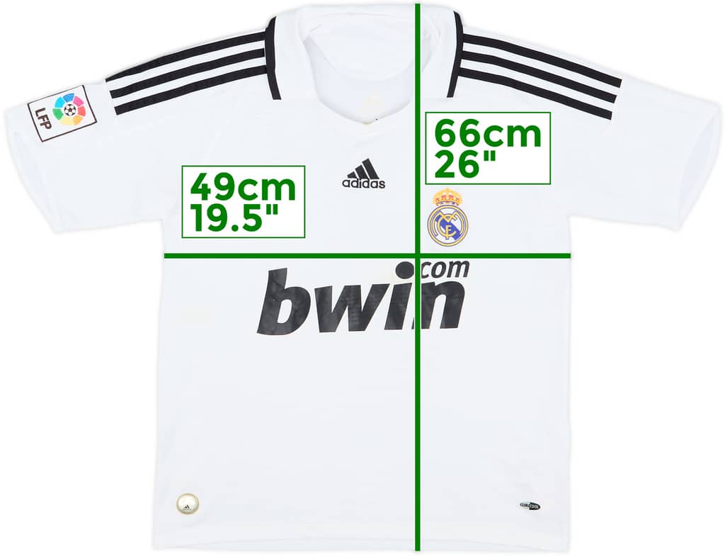 2008-09 Real Madrid Home Shirt - 7/10 - (L.Boys)
