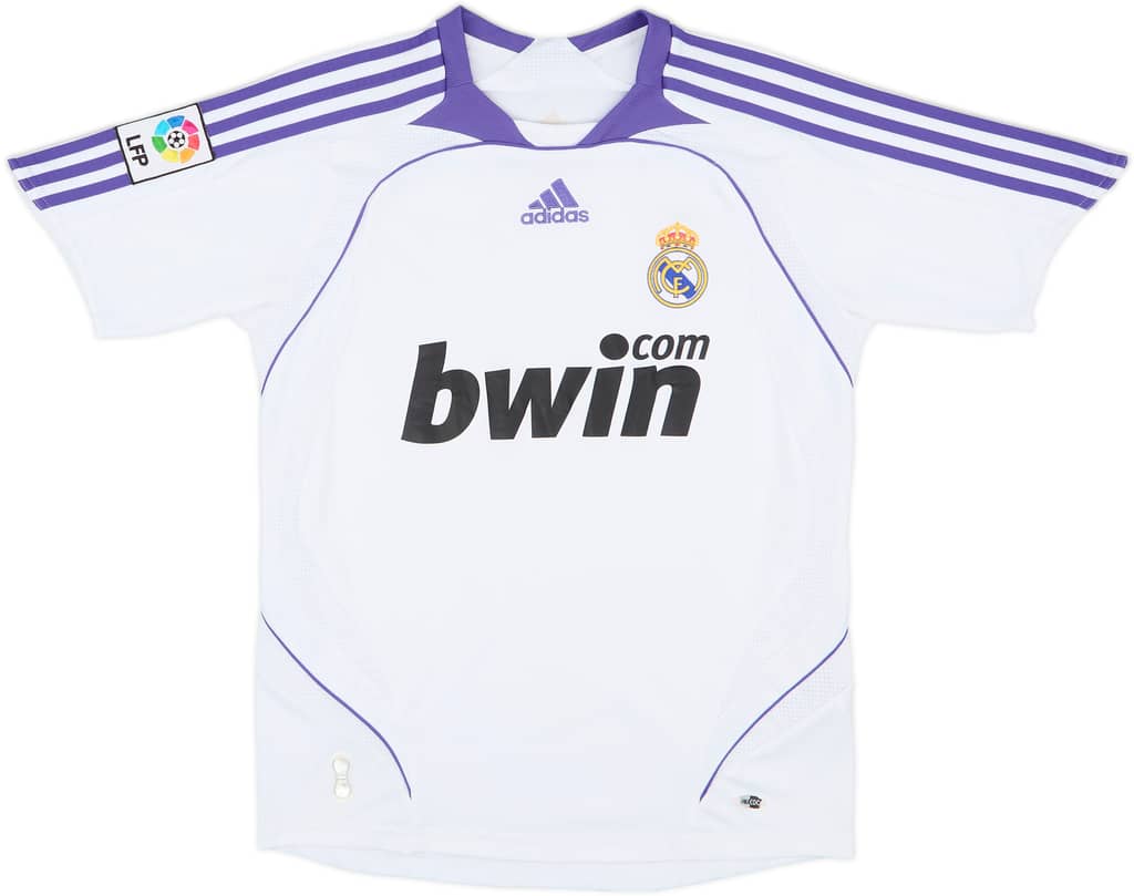 2007-08 Real Madrid Home Shirt - 7/10 - (L.Boys)