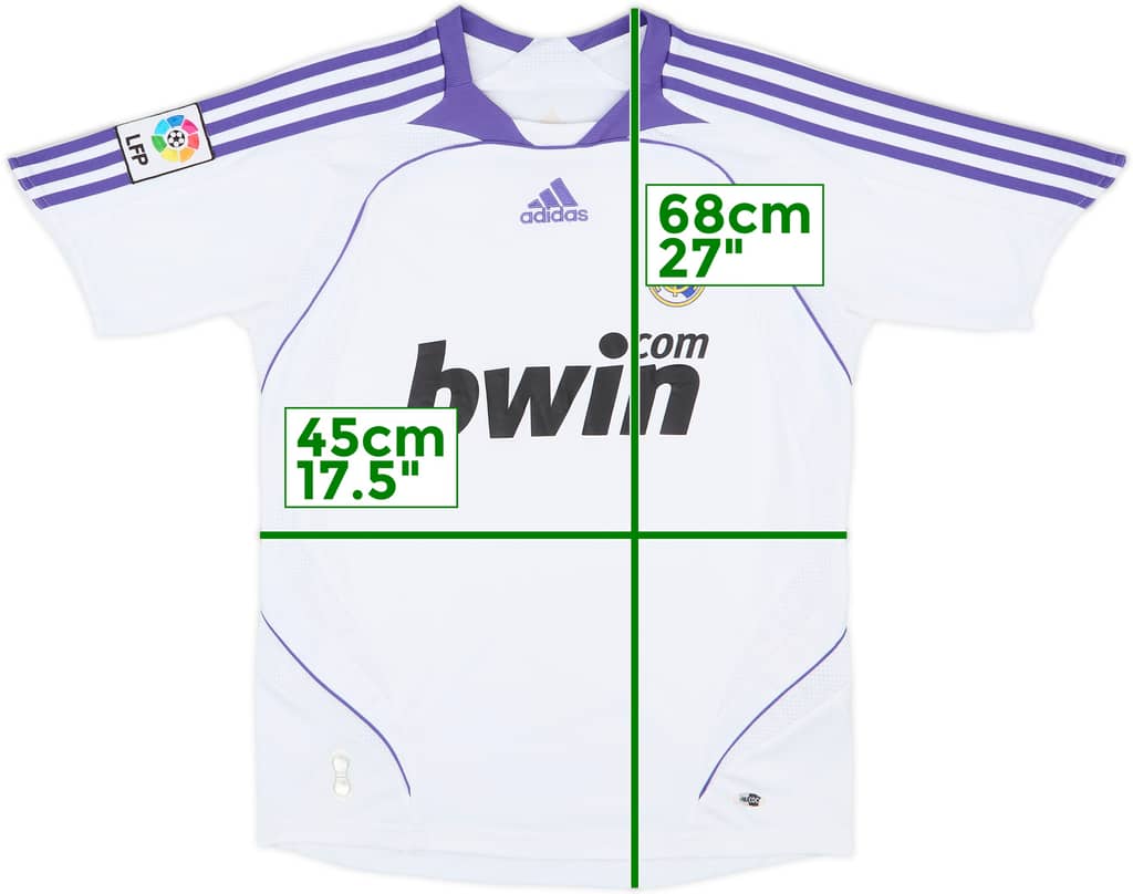 2007-08 Real Madrid Home Shirt - 7/10 - (L.Boys)