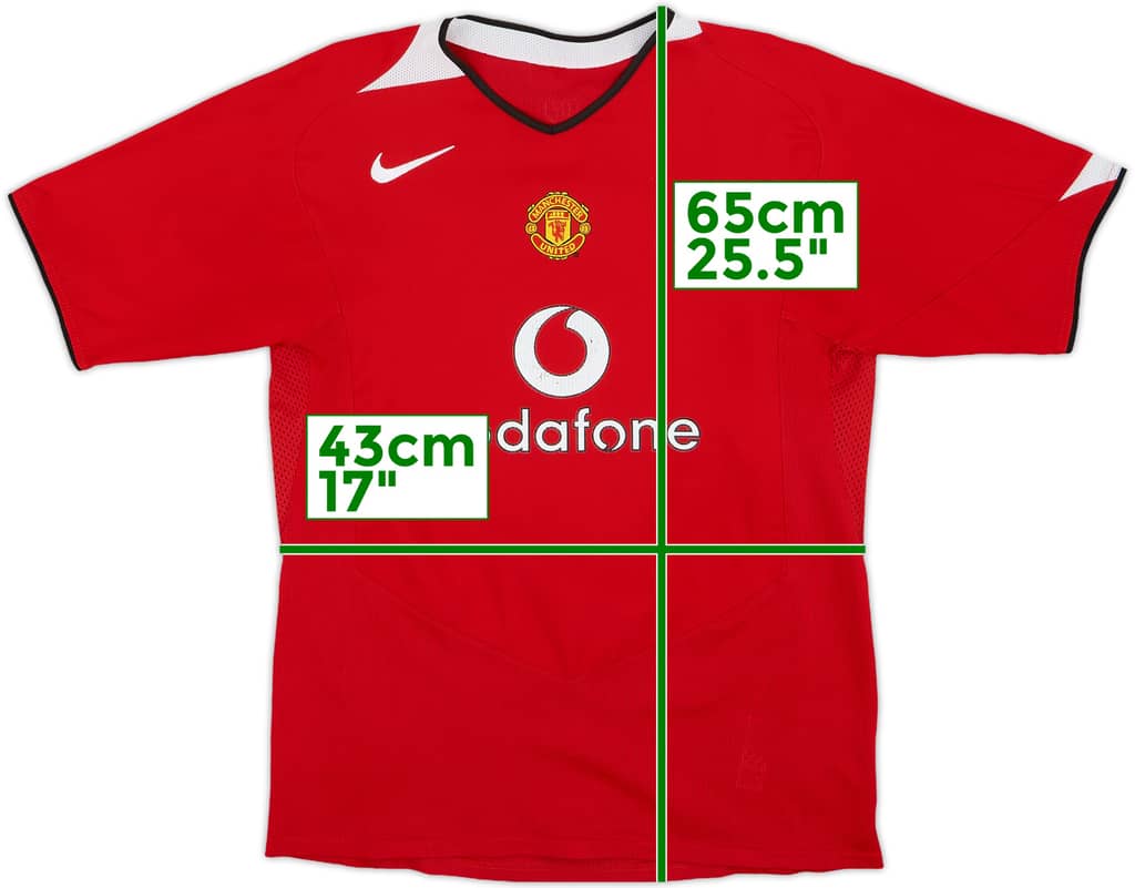 2004-06 Manchester United Home Shirt - 7/10 - (XL.Boys)