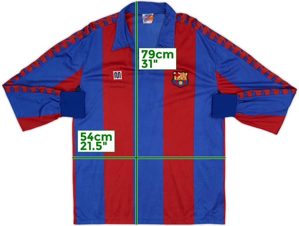 1984-89 Barcelona Home L/S Shirt - 8/10 - (XL)