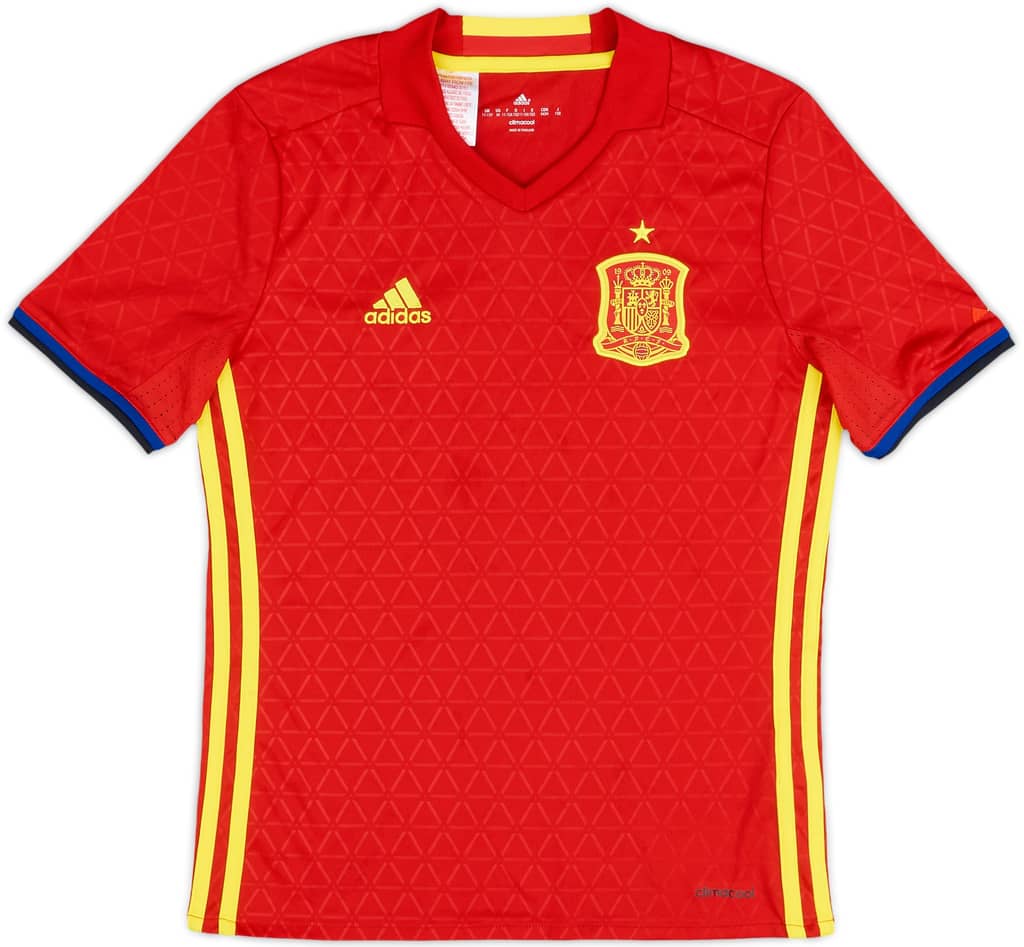 2016-17 Spain Home Shirt - 9/10 - (M.Boys)