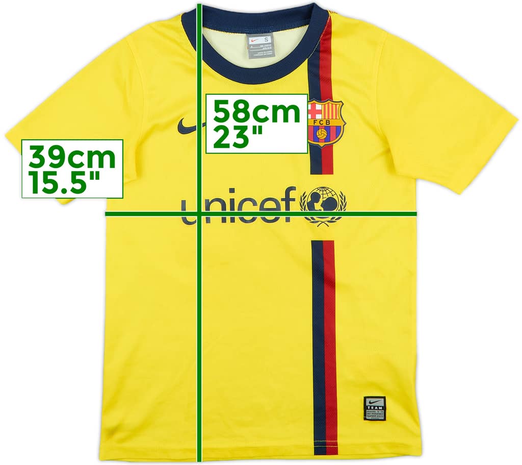 2008-09 Barcelona Basic Away Shirt - 7/10 - (S.Boys)