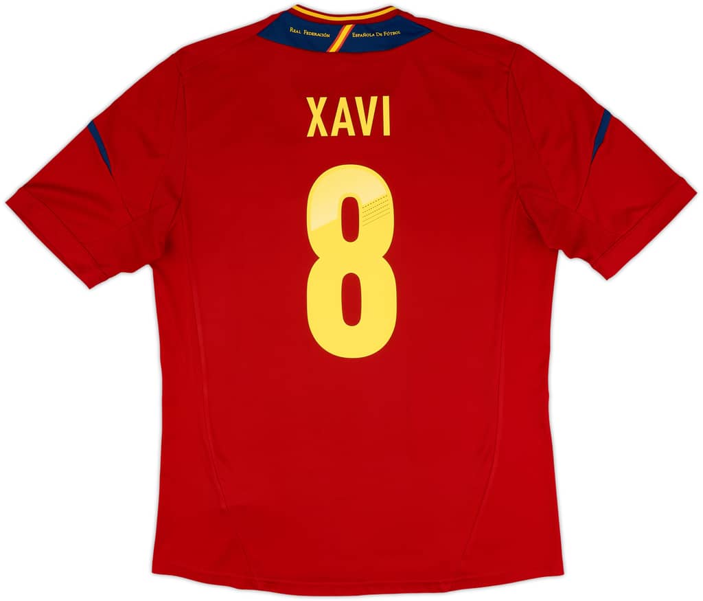 2011-12 Spain Home Shirt Xavi #8 - 6/10 - (S)