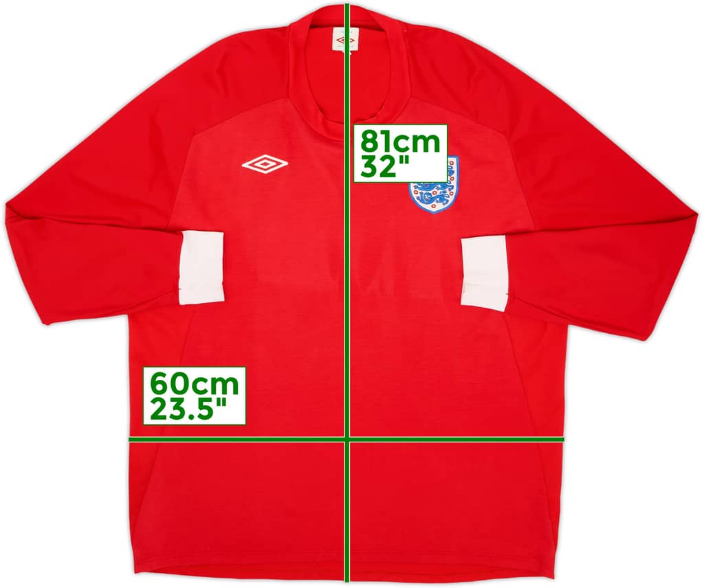 2010-11 England Away L/S Shirt - 5/10 - (XXL)