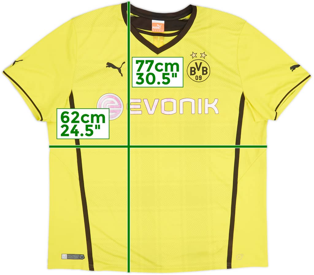 2013-14 Borussia Dortmund Home Shirt - 4/10 - (XXL)