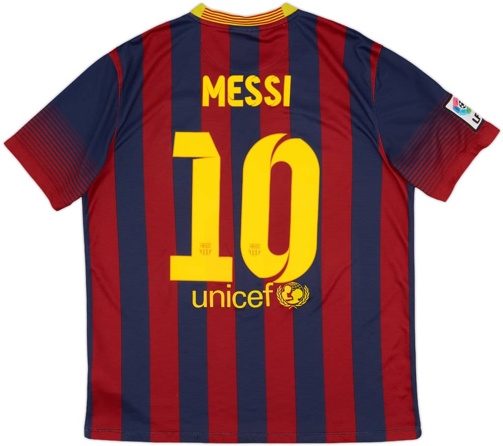 2013-14 Barcelona Home Shirt Messi #10 - 7/10 - (L)