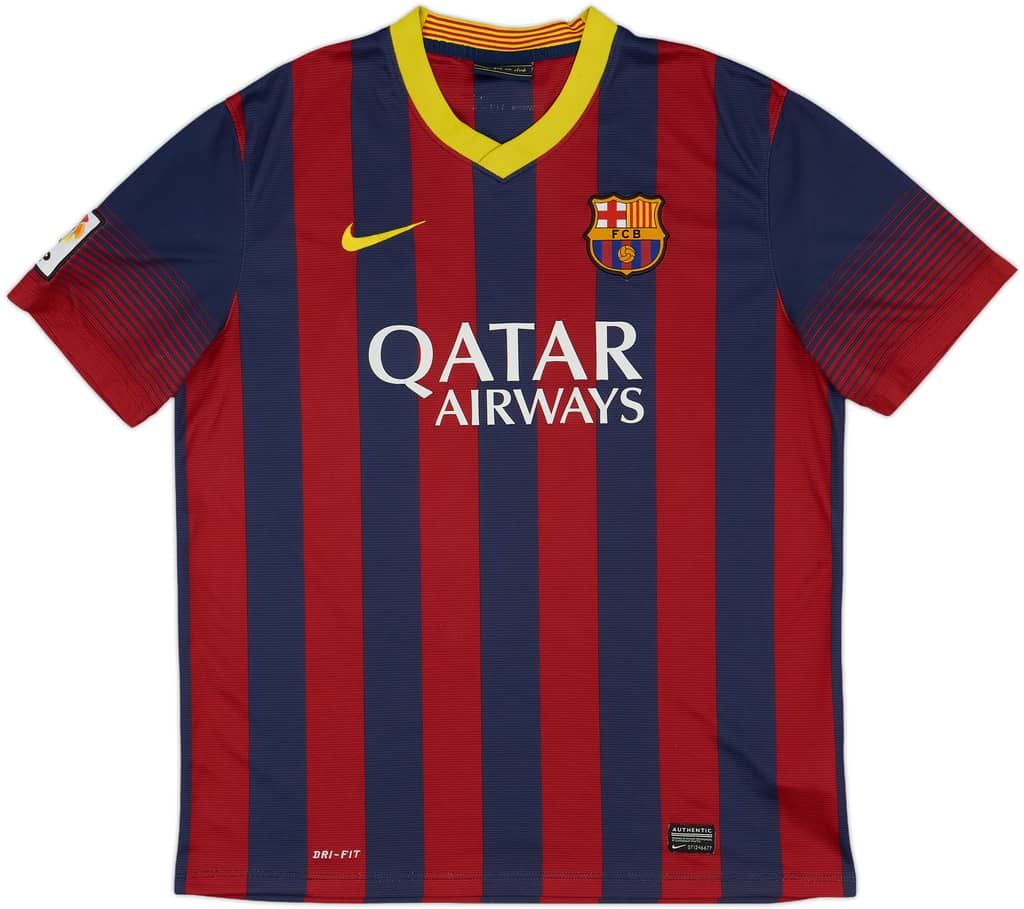 2013-14 Barcelona Home Shirt Messi #10 - 7/10 - (L)