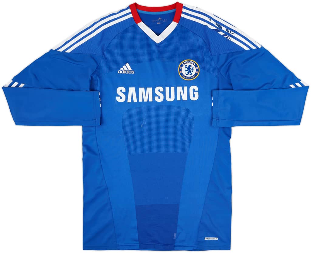 2010-11 Chelsea Player Issue TechFit Home L/S Shirt - 5/10 - (M)