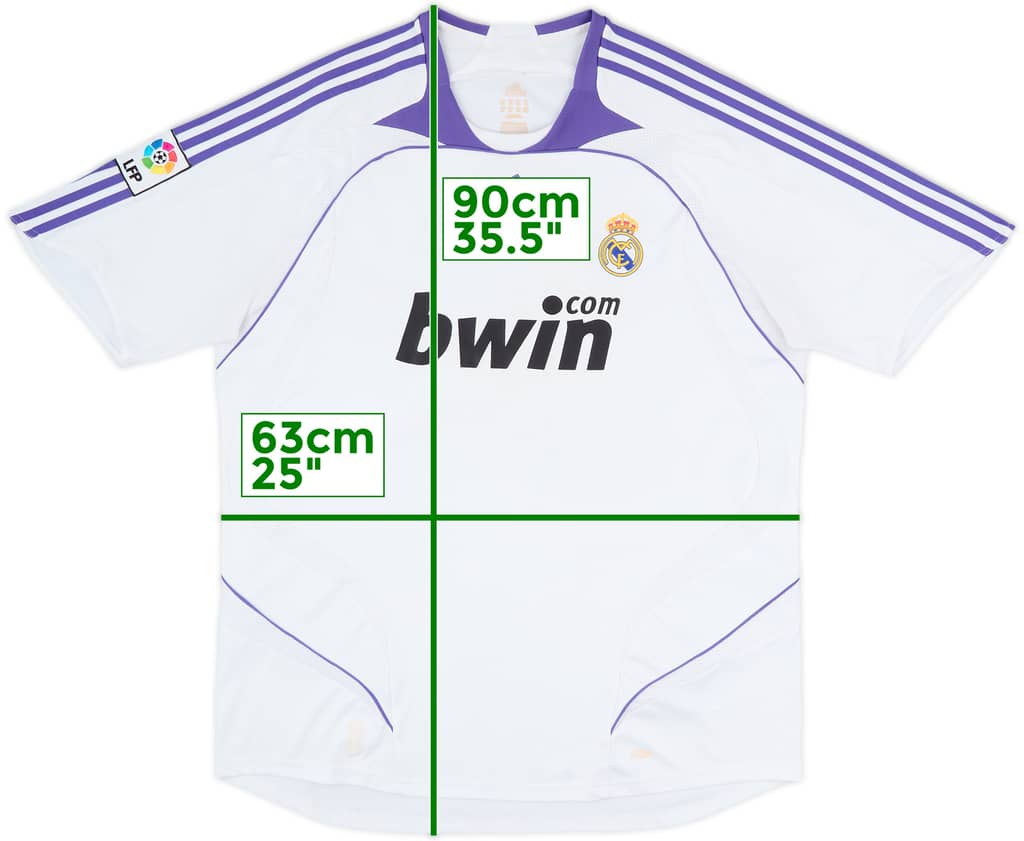 2007-08 Real Madrid Home Shirt - 7/10 - (XXL)