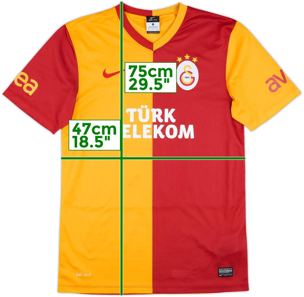 2013-14 Galatasaray Basic Home Shirt - 7/10 - (S)