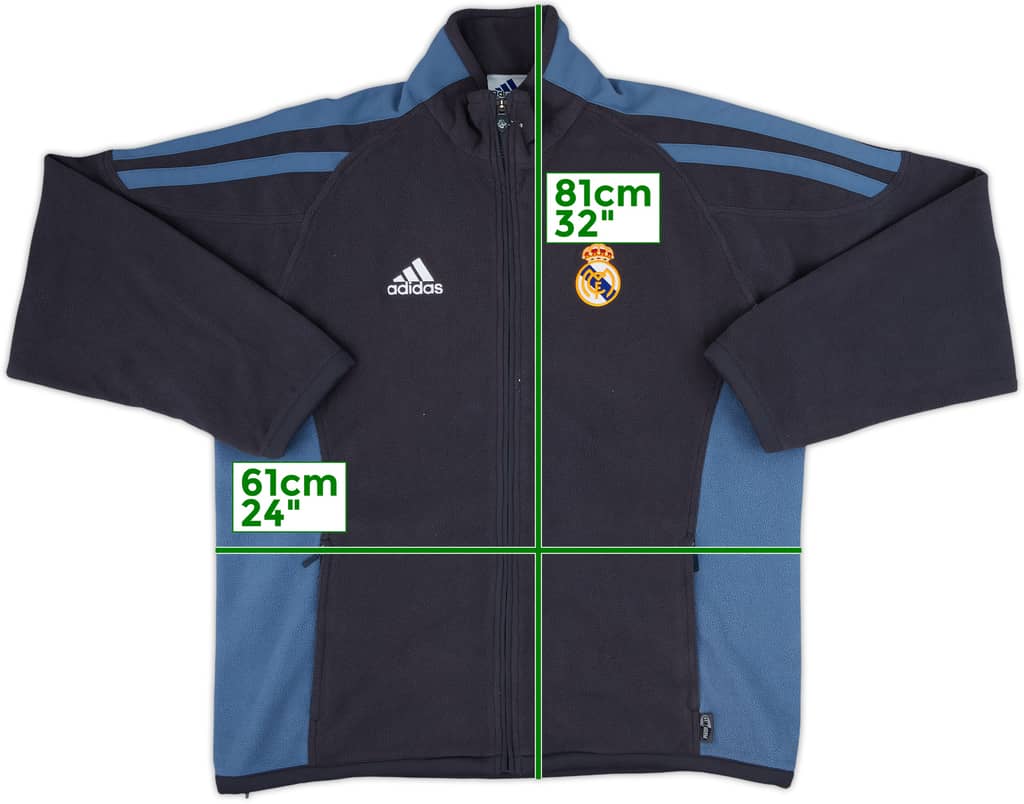 2001-02 Real Madrid adidas Fleece Jacket - 8/10 - (M/L)