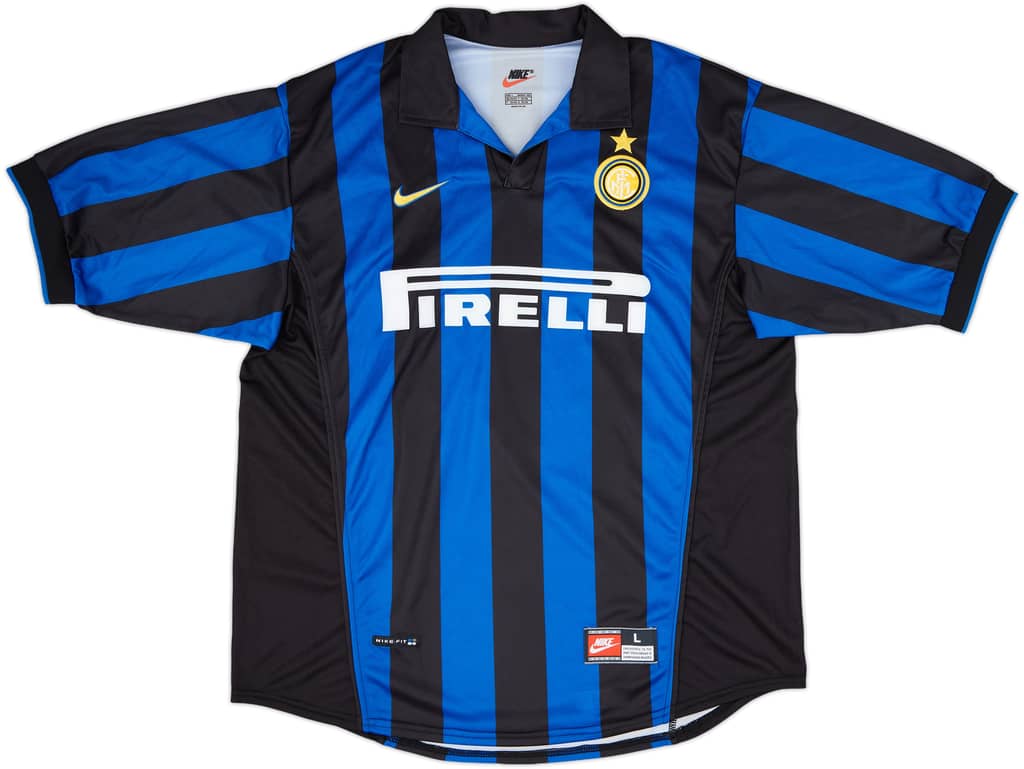 1998-99 Inter Milan Home Shirt Ronaldo #9 - 8/10 - (L)