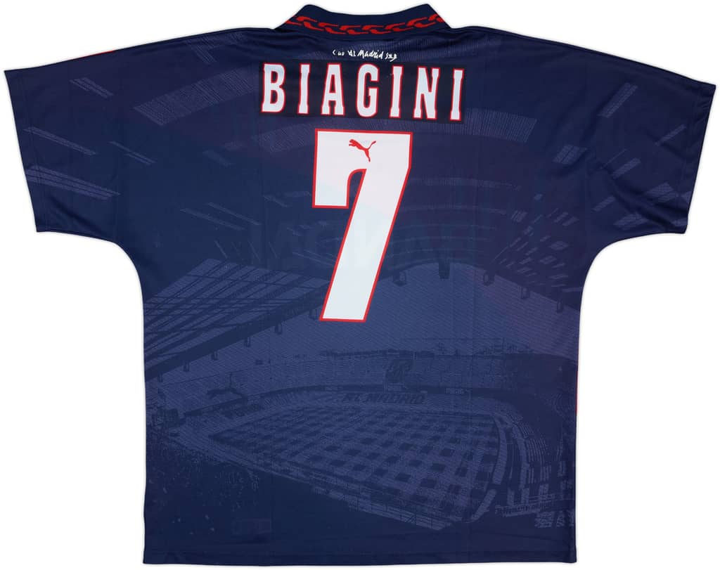 1996-97 Atletico Madrid Away Shirt Biagini #7 - 9/10 - (XL)