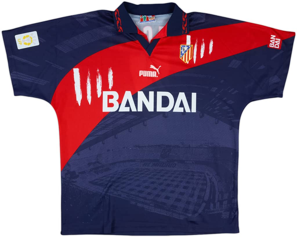 1996-97 Atletico Madrid Away Shirt Biagini #7 - 9/10 - (XL)