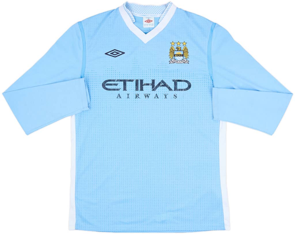 2011-12 Manchester City Home L/S Shirt - 5/10 - (M)