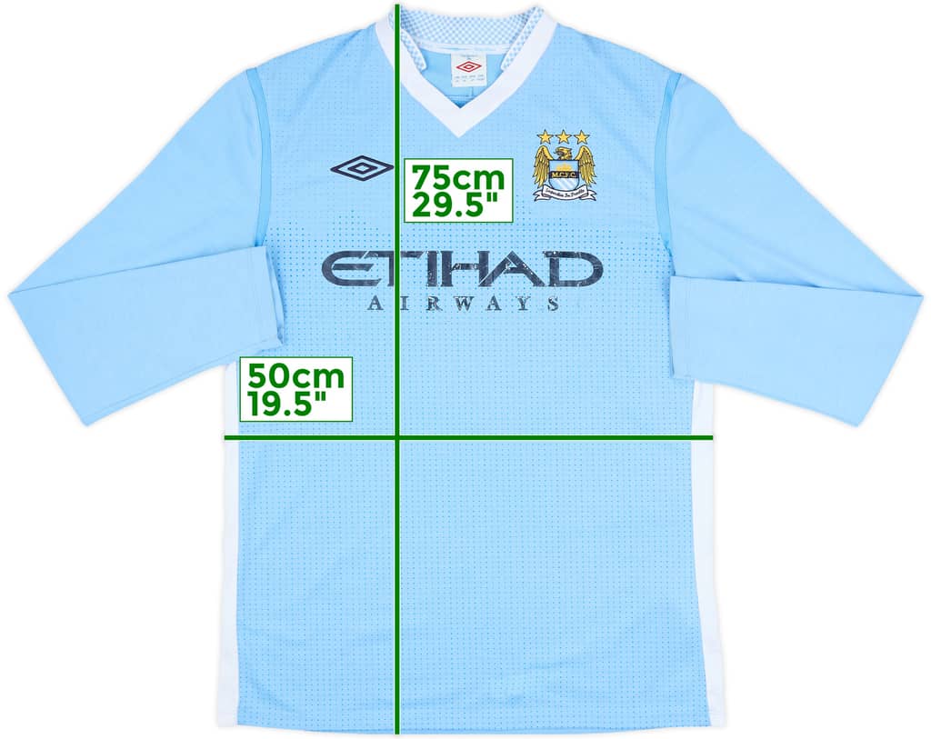 2011-12 Manchester City Home L/S Shirt - 5/10 - (M)