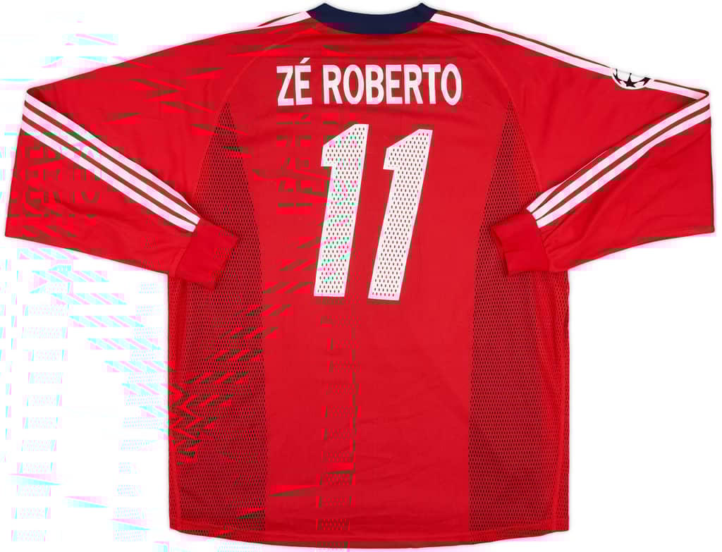 2003-04 Bayern Munich Match Issue Champions League L/S Shirt Ze Roberto #11