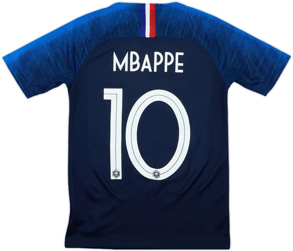 2018 France Home Shirt Mbappe #10 - 6/10 - (S.Boys)