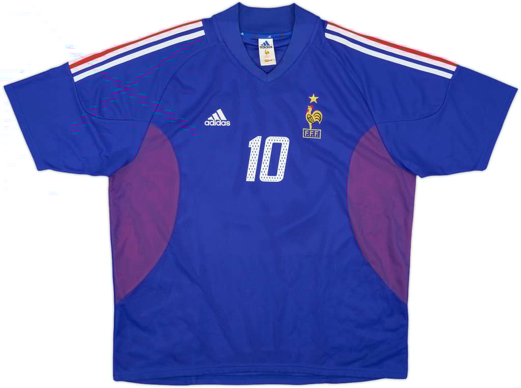 2002-04 France Home Shirt Zidane #10 - 8/10 - (XXL)