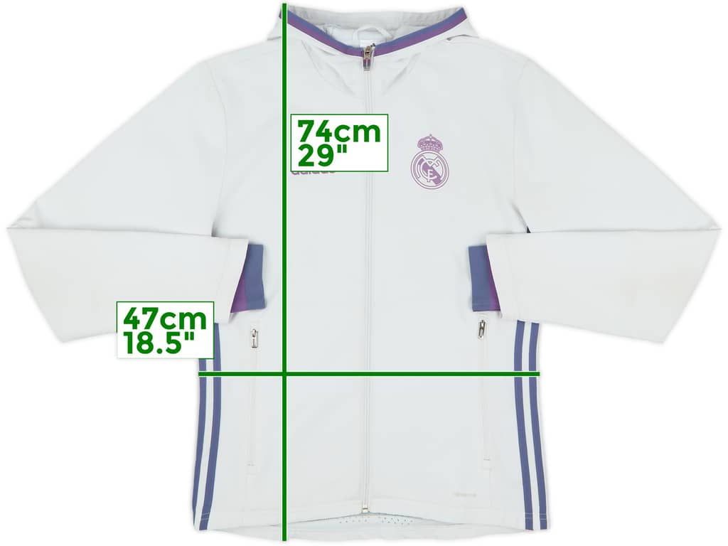 2016-17 Real Madrid adidas Hooded Track Jacket - 6/10 - (XS)