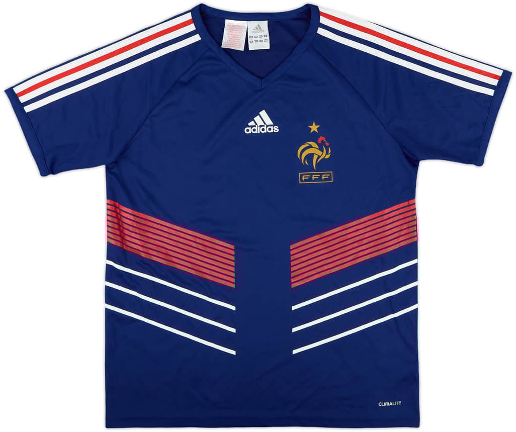 2009-10 France Basic Home Shirt - 9/10 - (XL.Boys)