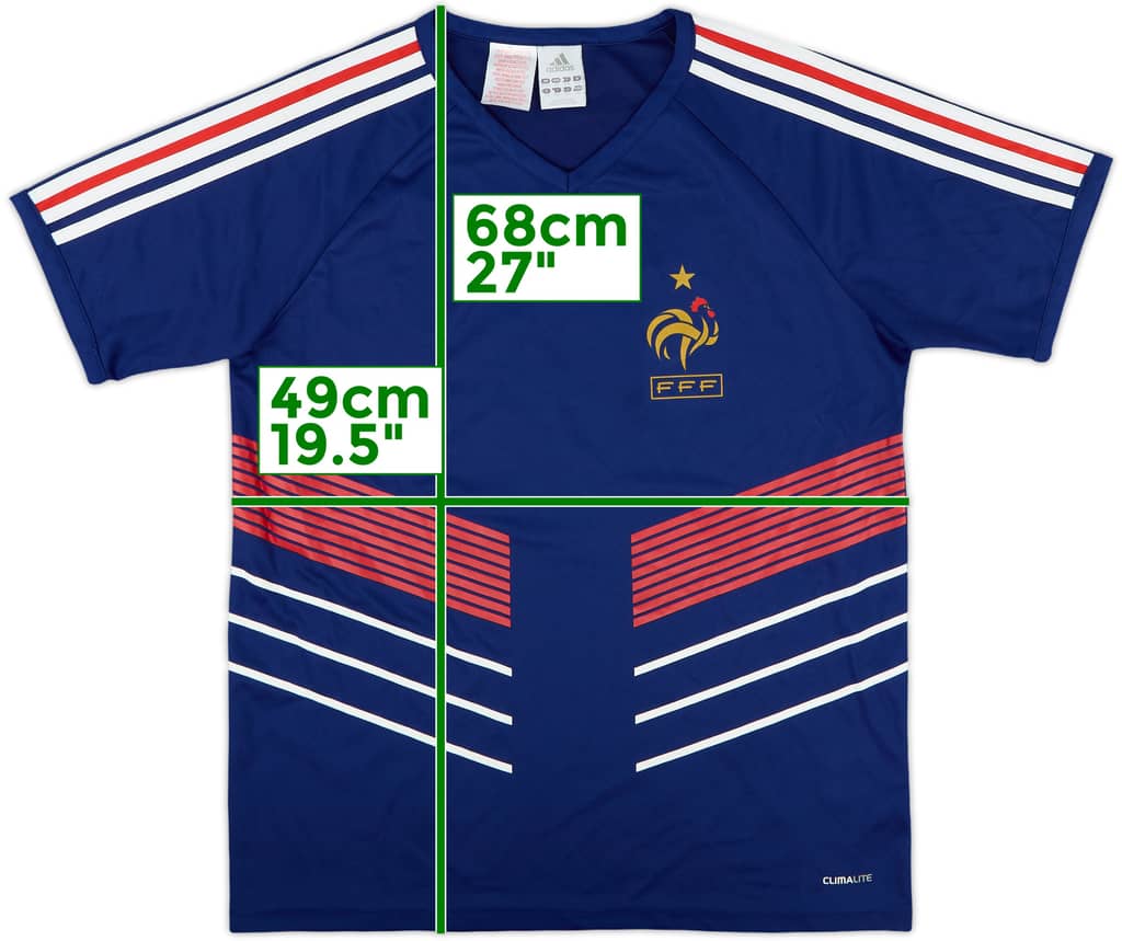 2009-10 France Basic Home Shirt - 9/10 - (XL.Boys)