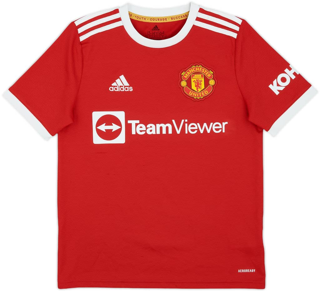 2021-22 Manchester United Home Shirt - 9/10 - (L.Boys)