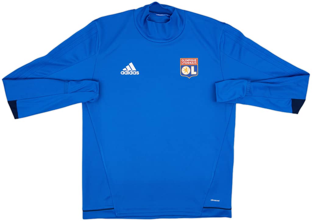 2017-18 Olympique Lyon adidas Drill Top - 9/10 - (L)