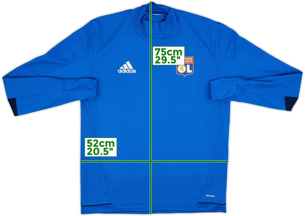 2017-18 Olympique Lyon adidas Drill Top - 9/10 - (L)