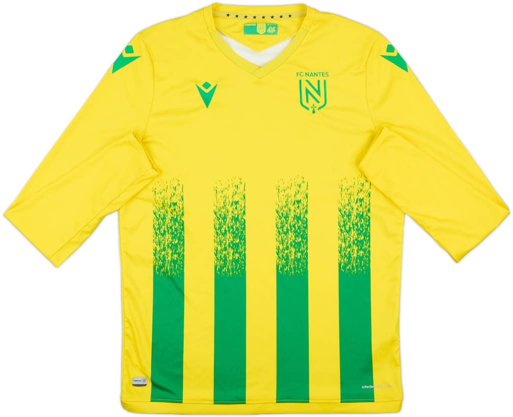 2020-21 Nantes Home L/S Shirt - 7/10 - (M)