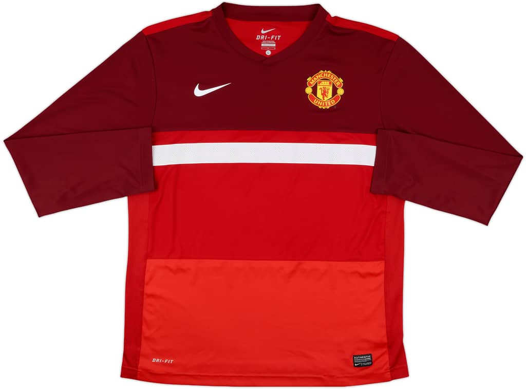 2011-12 Manchester United Nike Training L/S Shirt - 8/10 - (L)