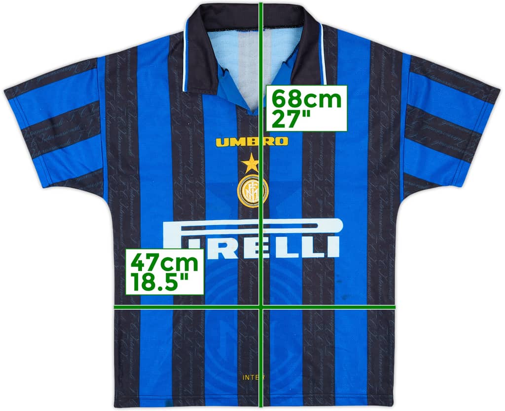 1996-97 Inter Milan Home Shirt - 5/10 - (XL.Boys)