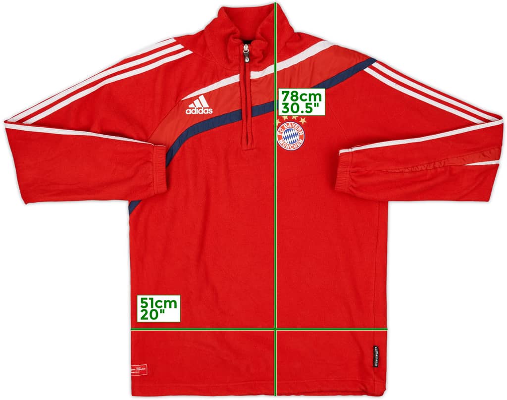 2009-10 Bayern Munich adidas 1/4 Zip Fleece Top - 8/10 - (L)