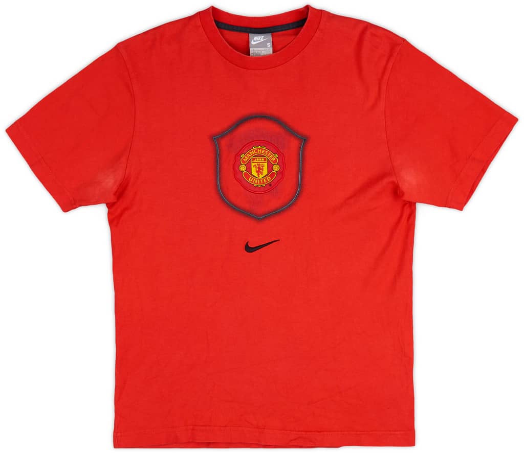 2007-08 Manchester United Nike Cotton Tee - 7/10 - (S)