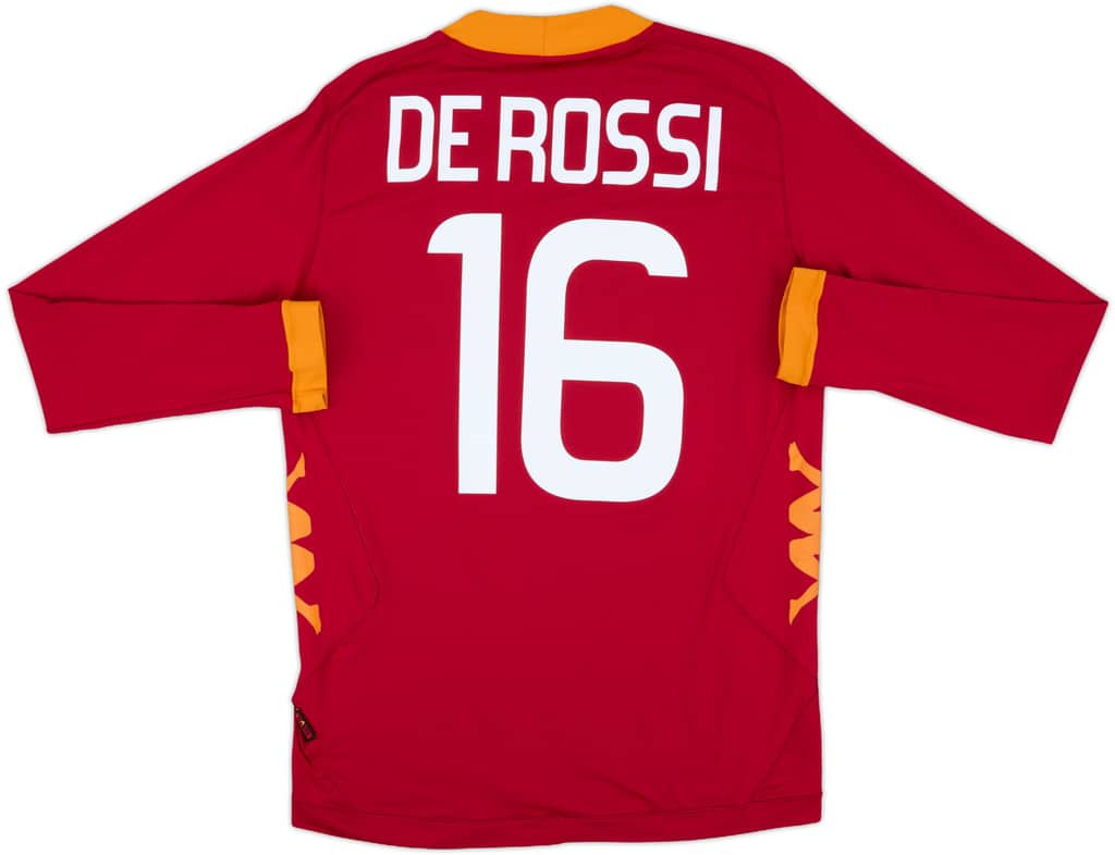 2011-12 Roma Home L/S Shirt De Rossi #16 - 5/10 - (M)