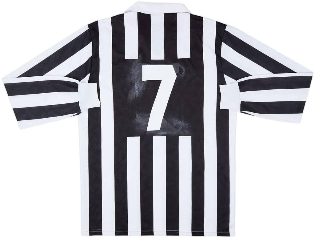 1989-90 Juventus Home L/S Shirt #7 - 5/10 - (XL)