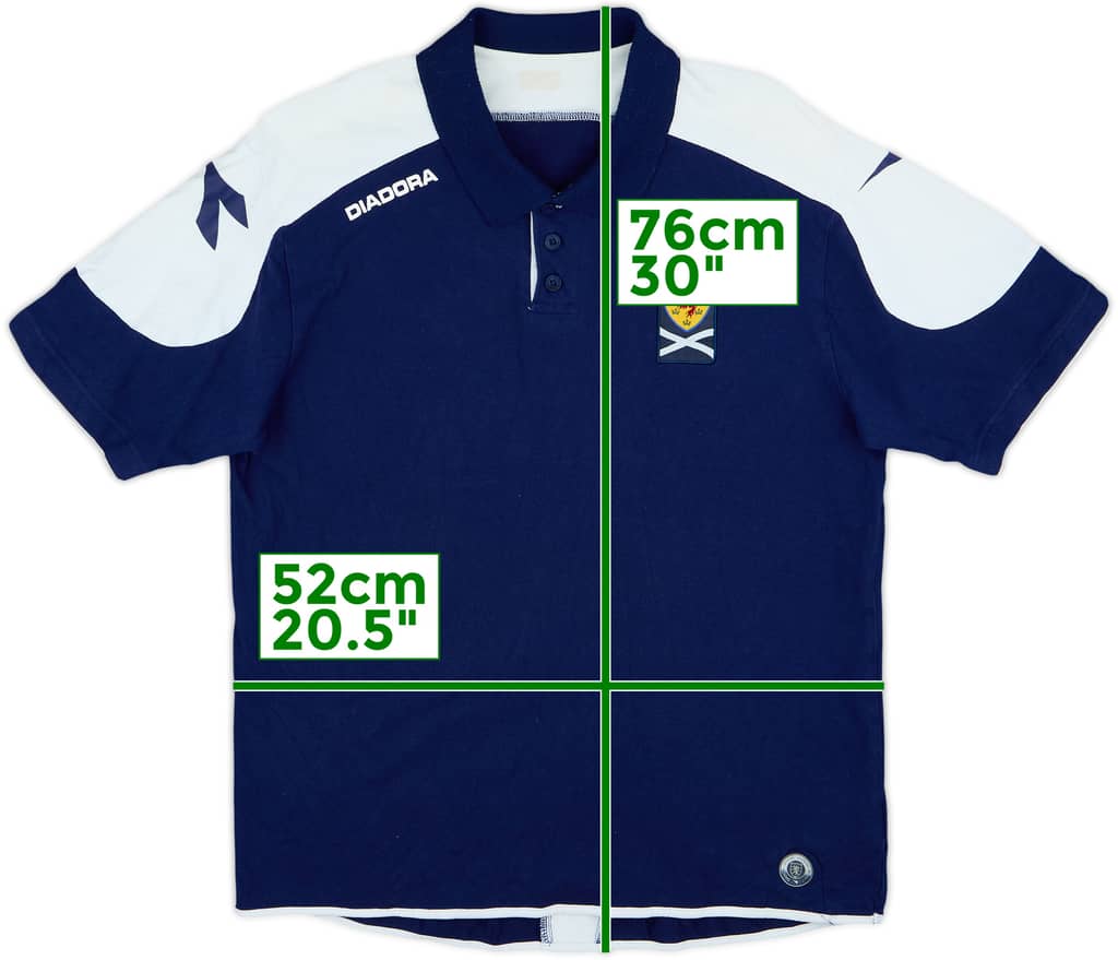 2005-07 Scotland Diadora Polo Shirt - 6/10 - (M)