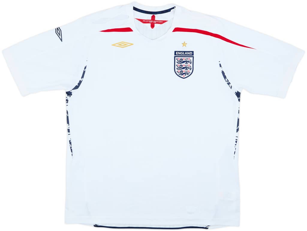 2007-09 England Home Shirt - 5/10 - (XXL)