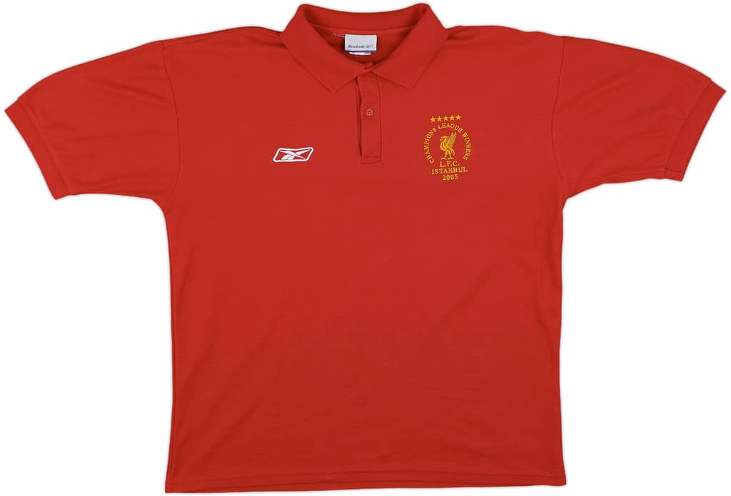 2005-06 Liverpool Reebok '2005 Champions League Winners' Polo Shirt - 8/10 - (M)