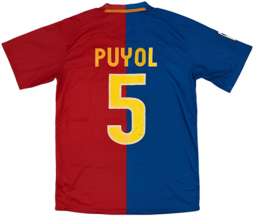 2008-09 Barcelona Home Shirt Puyol #5 - 6/10 - (S)