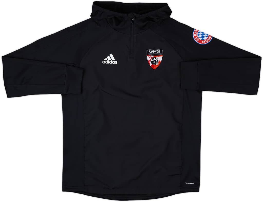 2017-18 Bayern Munich GPS Omens adidas 1/4 Zip Hooded Drill Top - 10/10 - (XL.Boys)