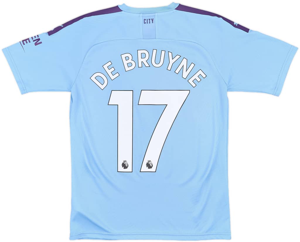 2019-20 Manchester City Home Shirt De Bruyne #17 - 9/10 - (S)