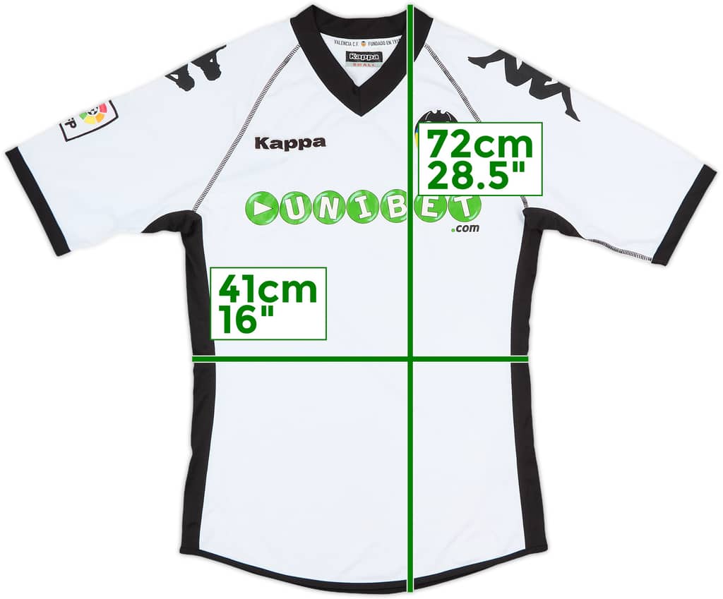 2010-11 Valencia Home Shirt - 8/10 - (S)