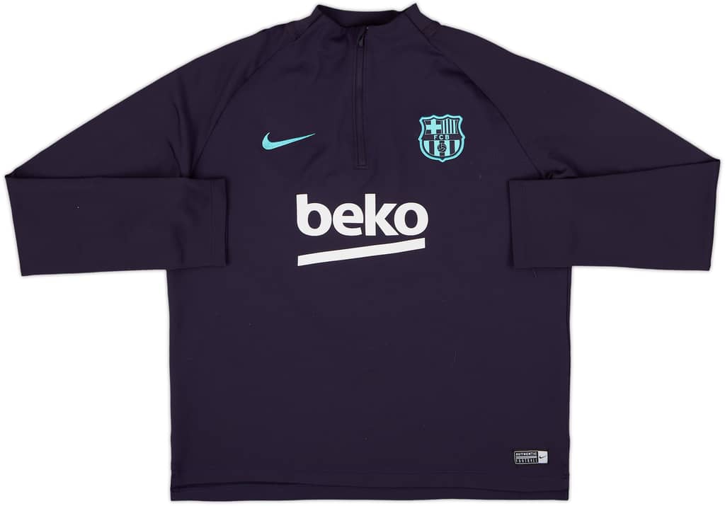 2018-19 Barcelona Nike 1/4 Zip Drill Top - 7/10 - (XL.Boys)