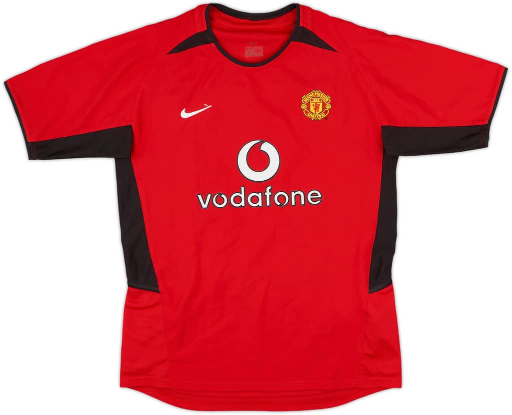 2002-04 Manchester United Home Shirt - 8/10 - (L.Boys)