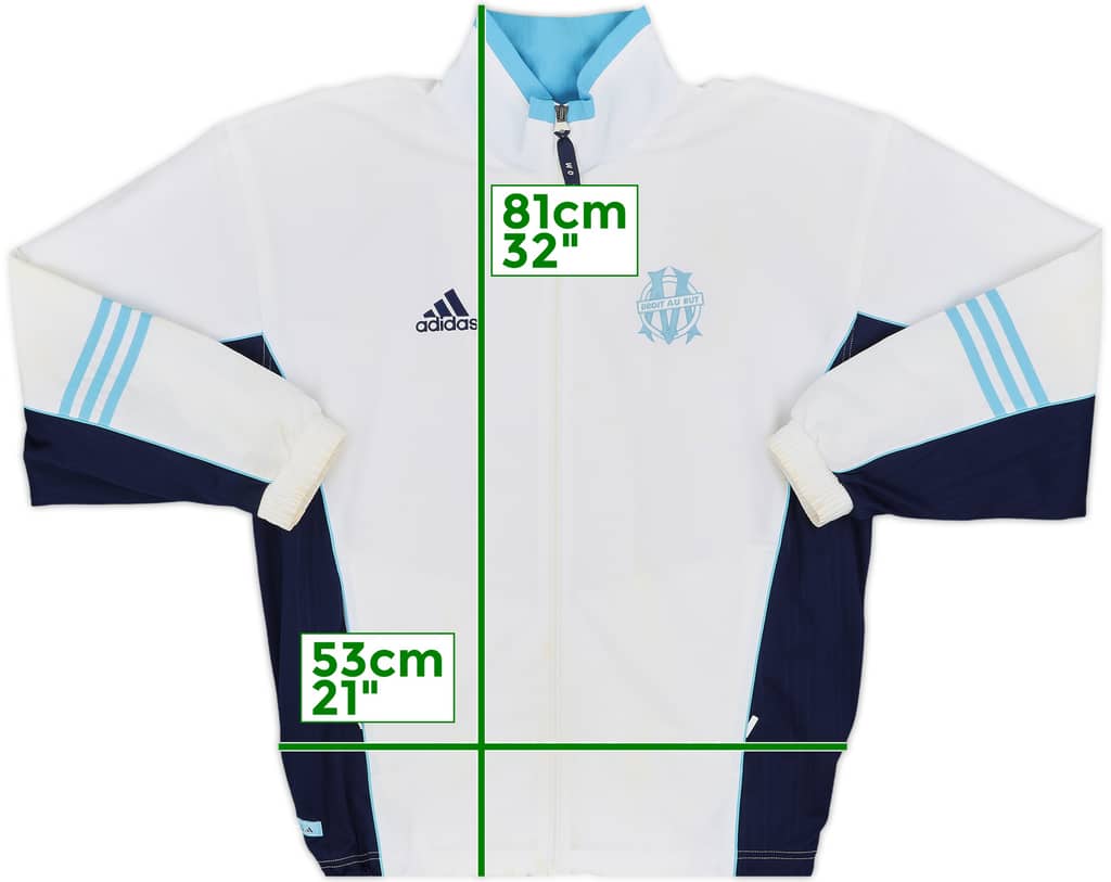 2000-01 Olympique Marseille adidas Track Jacket - 7/10 - (M)