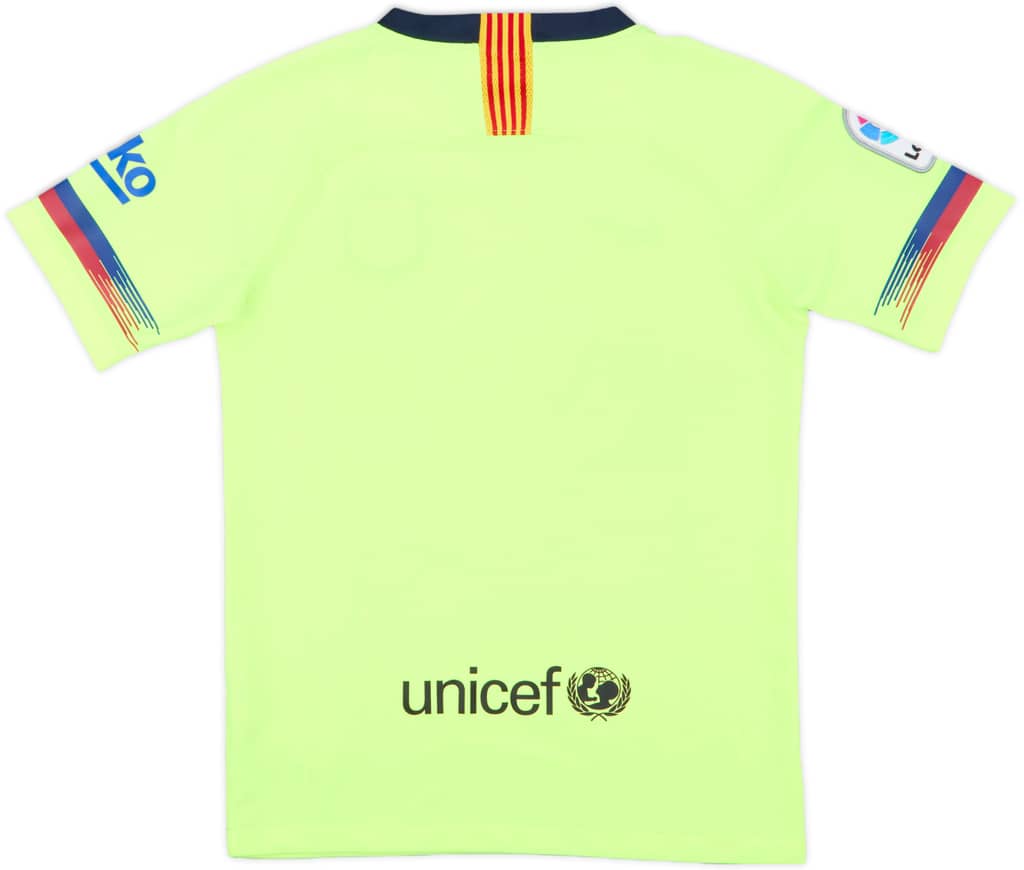 2018-19 Barcelona Away Shirt - 8/10 - (M.Boys)
