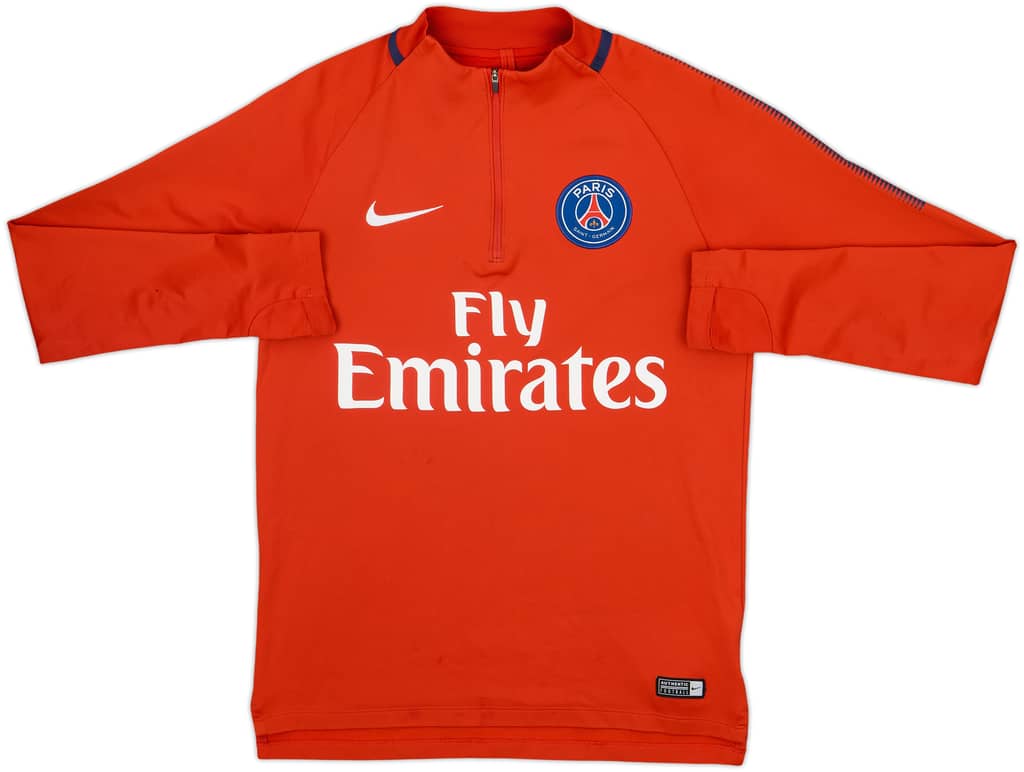 2017-18 Paris Saint-Germain Nike 1/4 Zip Training Top - 7/10 - (S)