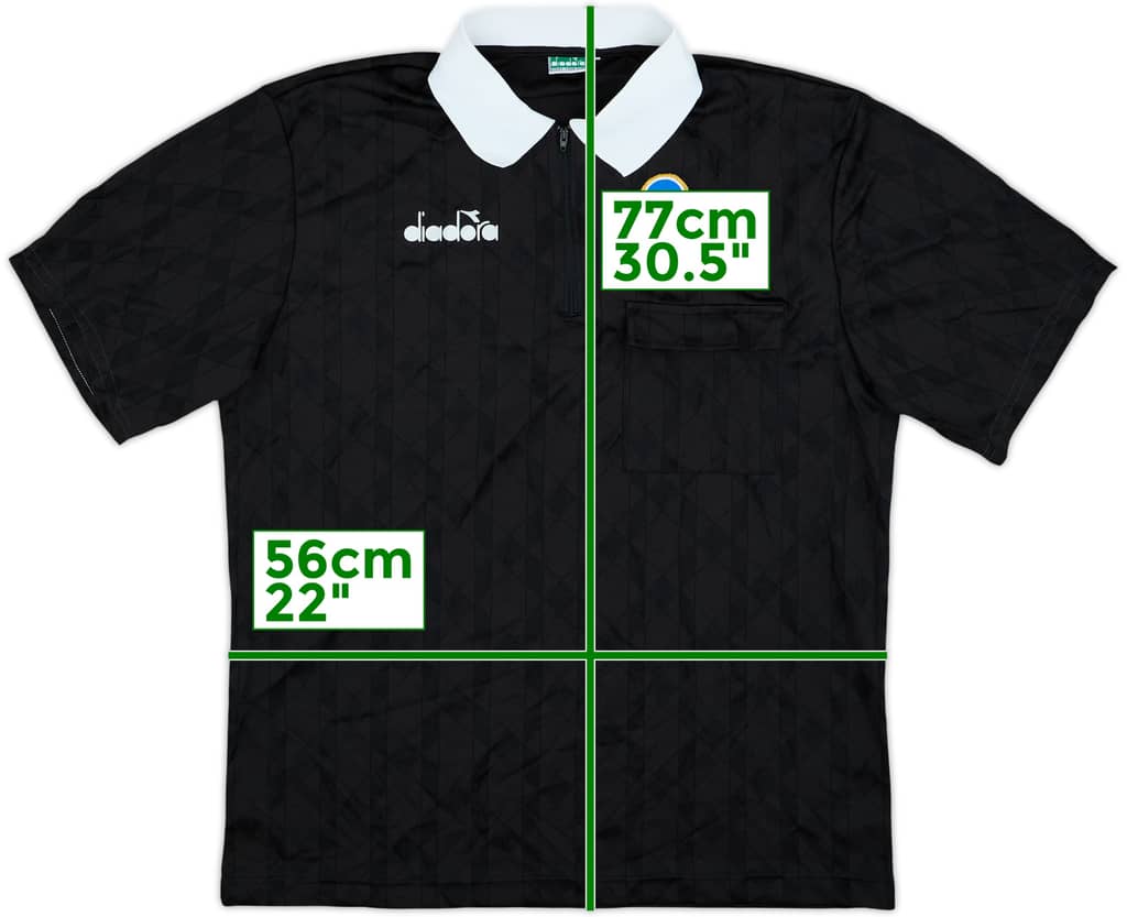 1994-95 Italy FIGC Diadora Referee Shirt - 8/10 - (XL)